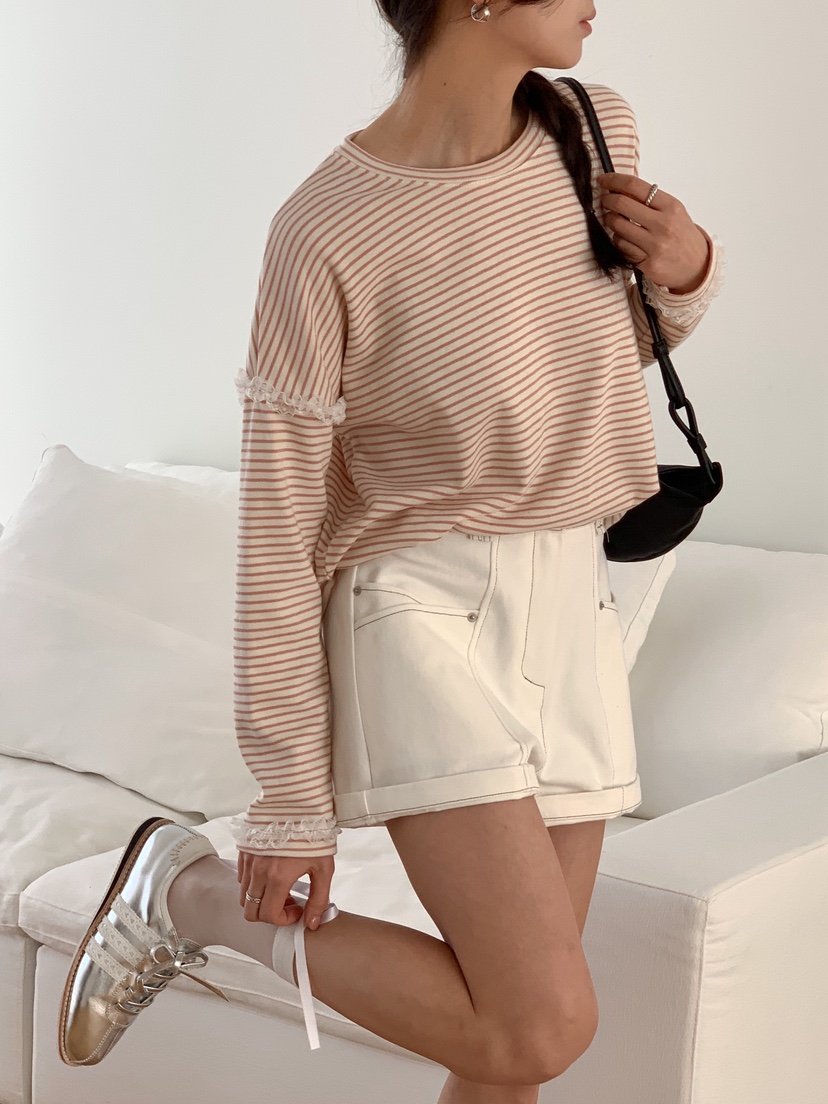 RE:FRESH-L東大門直郵女士新款熱賣職業休閑推薦長袖T恤RE:FRESH長袖T恤