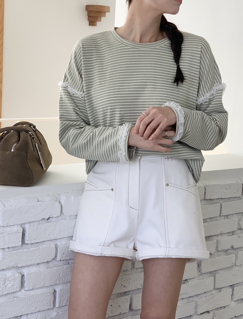 RE:FRESH-L東大門直郵女士新款熱賣職業休閑推薦長袖T恤RE:FRESH長袖T恤