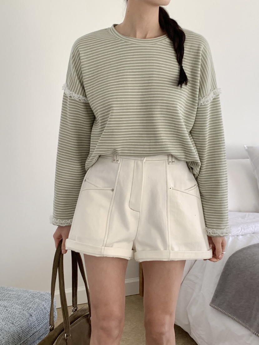 RE:FRESH-L東大門直郵女士新款熱賣職業休閑推薦長袖T恤RE:FRESH長袖T恤