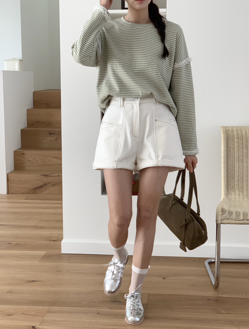 RE:FRESH-L東大門直郵女士新款熱賣職業休閑推薦長袖T恤RE:FRESH長袖T恤