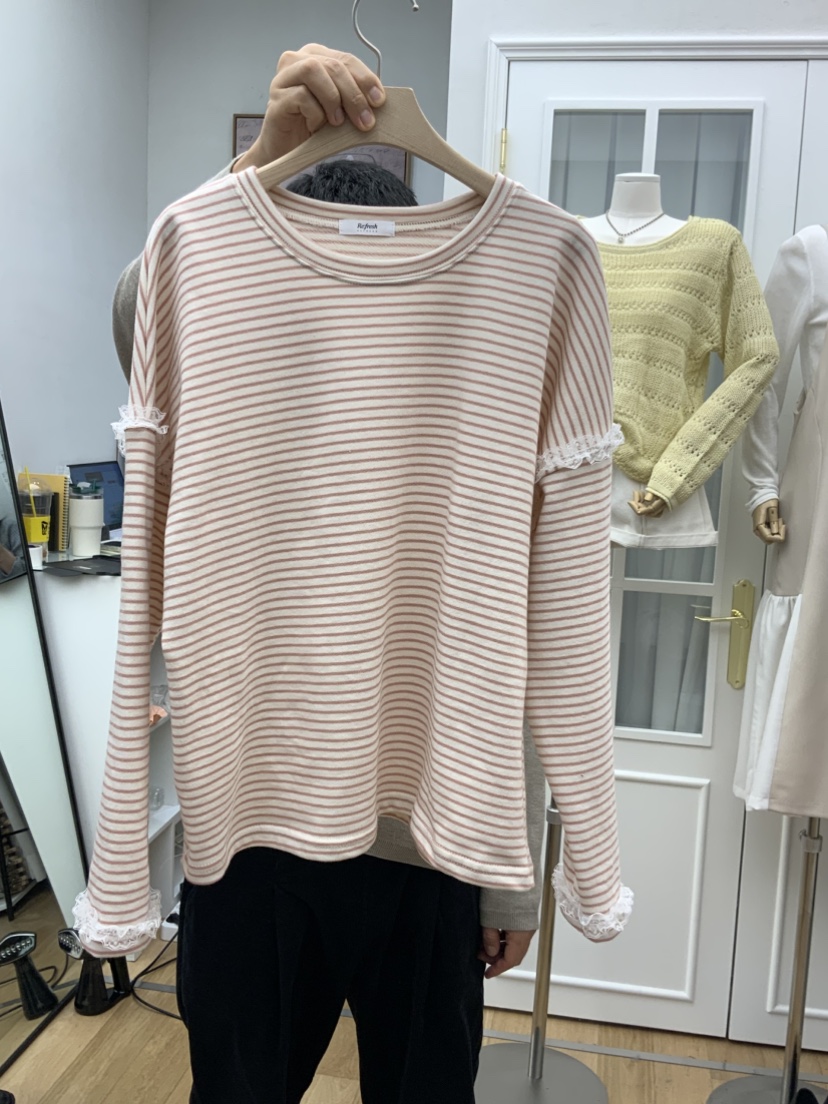 RE:FRESH-L東大門直郵女士新款熱賣職業休閑推薦長袖T恤RE:FRESH長袖T恤圖色1