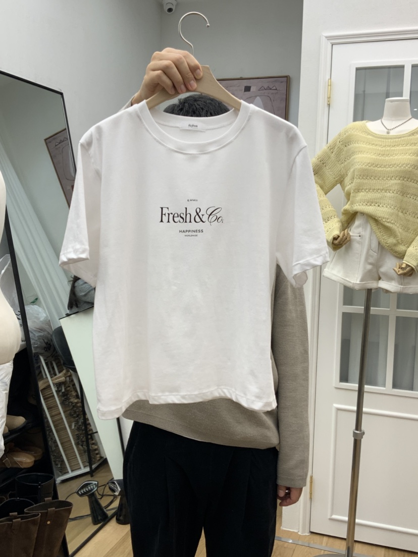 RE:FRESH-L東大門實拍女裝新品推薦26春夏休閑時尚熱賣T恤RE:FRESHT恤圖色1