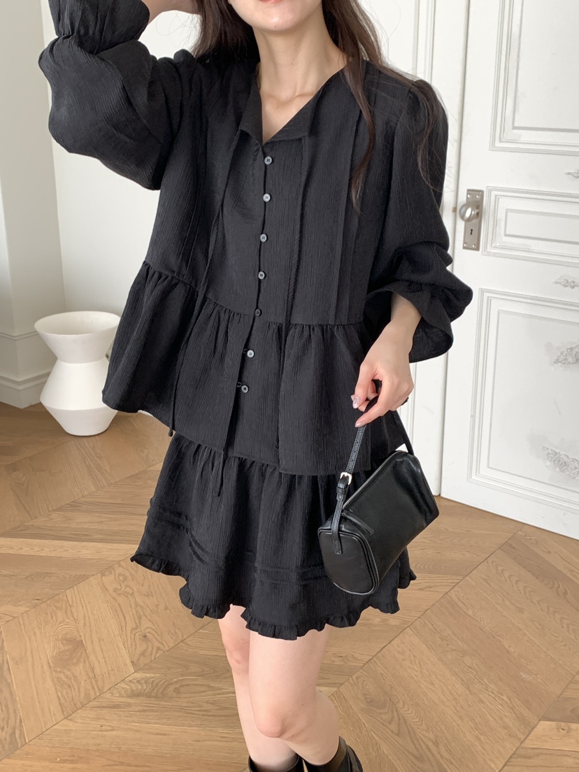 FRILL-T/DADA韓國直郵女士新品熱賣真品職業人氣套裝套裝FRILL-T/DADA套裝