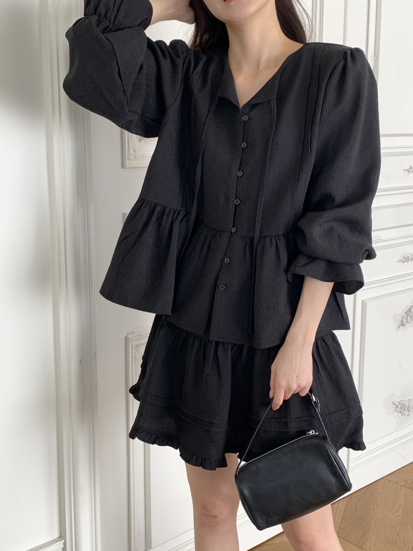 FRILL-T/DADA韓國直郵女士新品熱賣真品職業人氣套裝套裝FRILL-T/DADA套裝