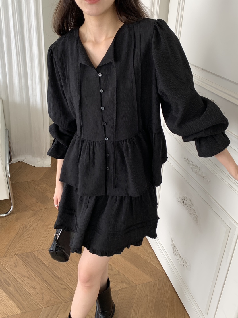 FRILL-T/DADA韓國直郵女士新品熱賣真品職業人氣套裝套裝FRILL-T/DADA套裝