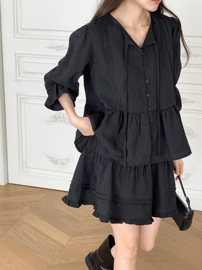 FRILL-T/DADA韓國直郵女士新品熱賣真品職業人氣套裝套裝FRILL-T/DADA套裝圖色2