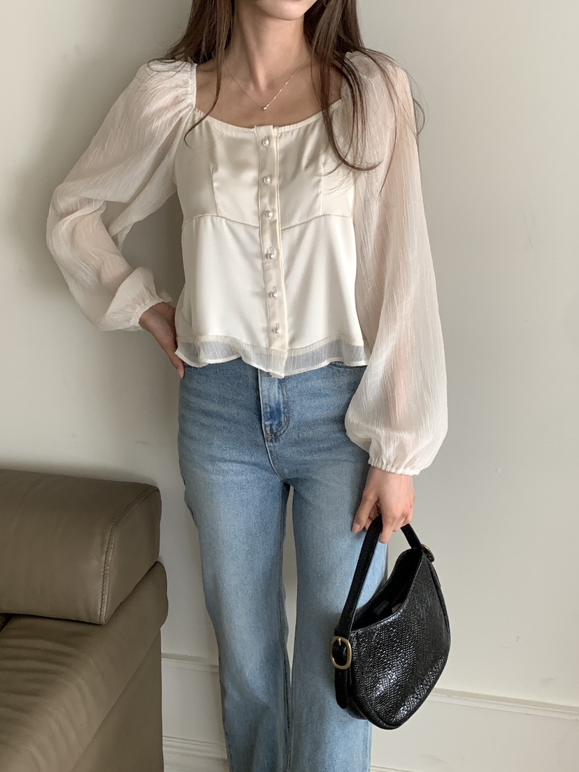 FRILL-T/DADA東大門直郵女裝新款時尚人氣推薦襯衫蕾絲衫FRILL-T/DADA襯衫/蕾絲衫