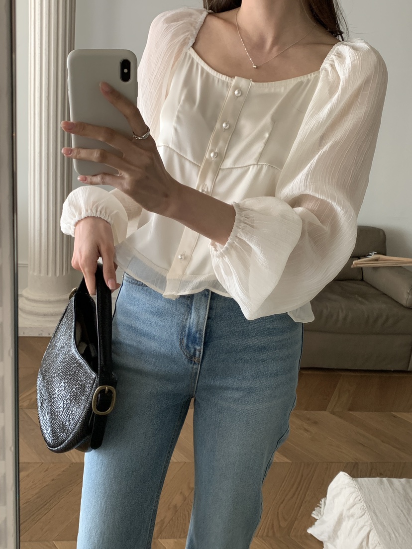 FRILL-T/DADA東大門直郵女裝新款時尚人氣推薦襯衫蕾絲衫FRILL-T/DADA襯衫/蕾絲衫