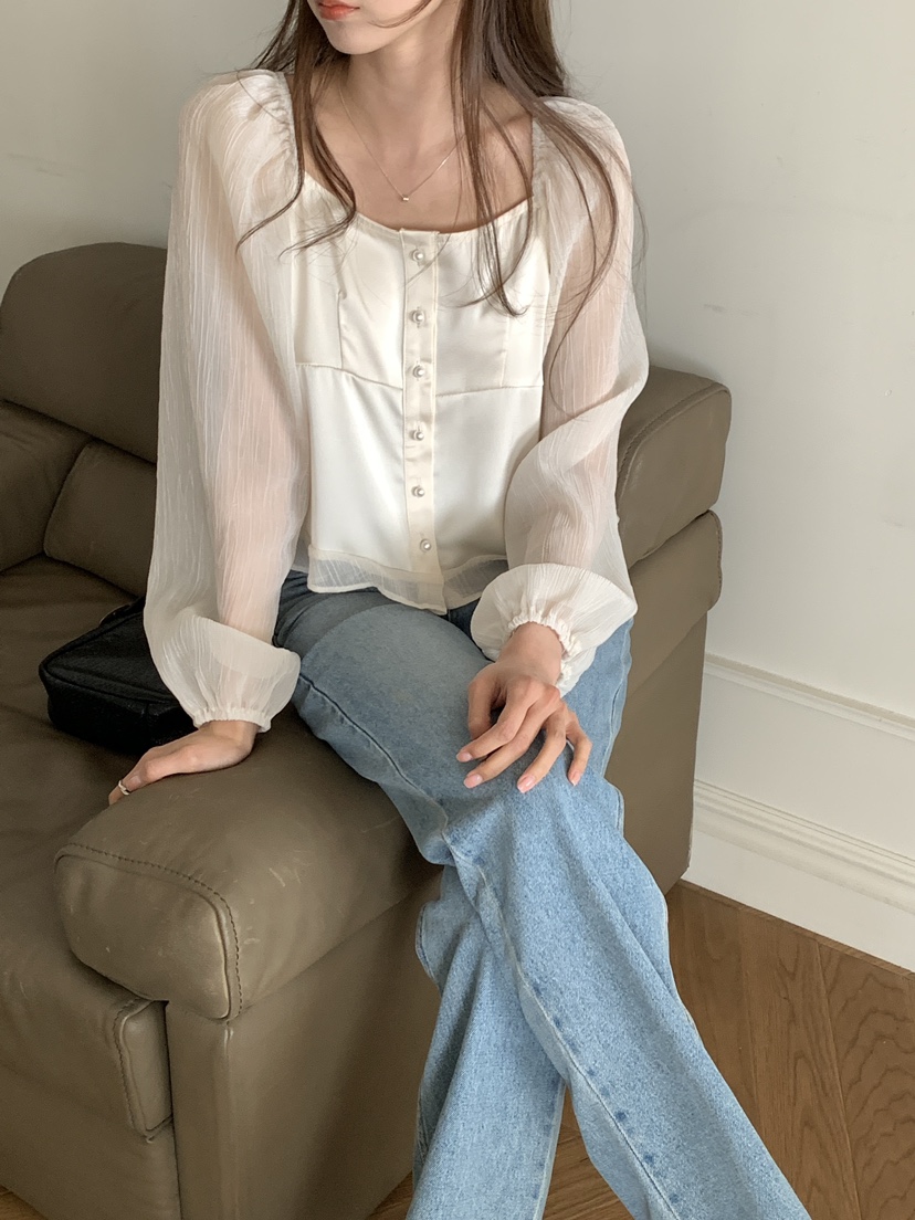 FRILL-T/DADA東大門直郵女裝新款時尚人氣推薦襯衫蕾絲衫FRILL-T/DADA襯衫/蕾絲衫