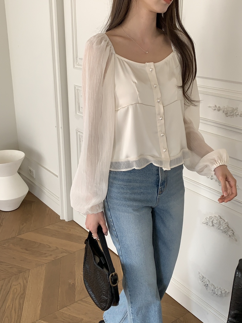 FRILL-T/DADA東大門直郵女裝新款時尚人氣推薦襯衫蕾絲衫FRILL-T/DADA襯衫/蕾絲衫