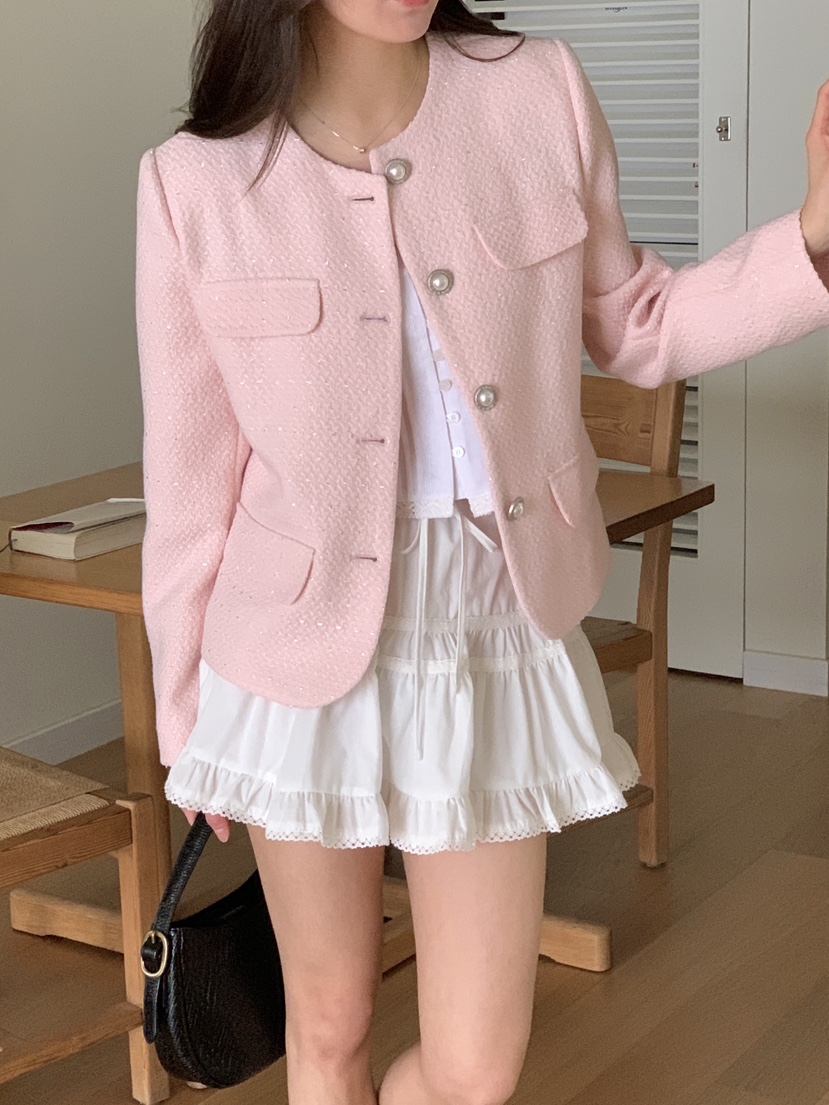 FRILL-T/DADA東大門直郵女士新款職業熱賣推薦夾克粗花呢FRILL-T/DADA夾克圖色1