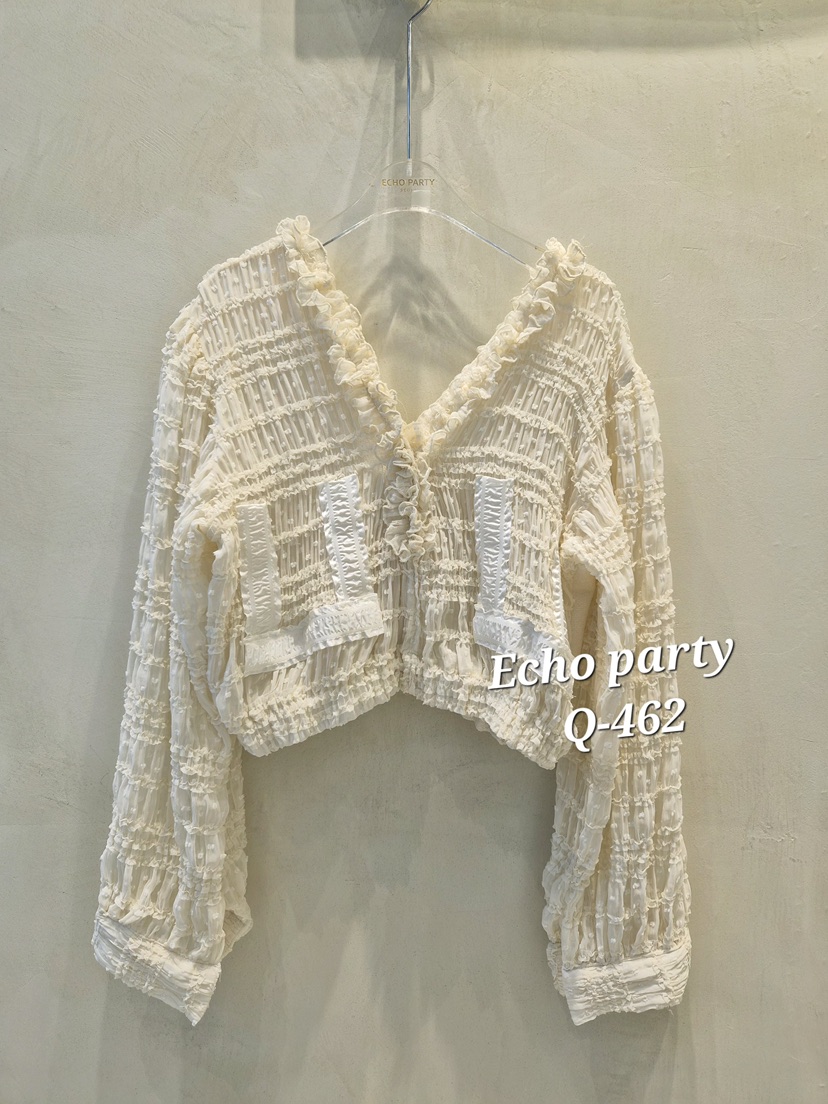 ECHOPARTY東大門實拍女士新款26春夏熱賣時尚推薦襯衫蕾絲衫ECHOPARTY襯衫/蕾絲衫圖色1
