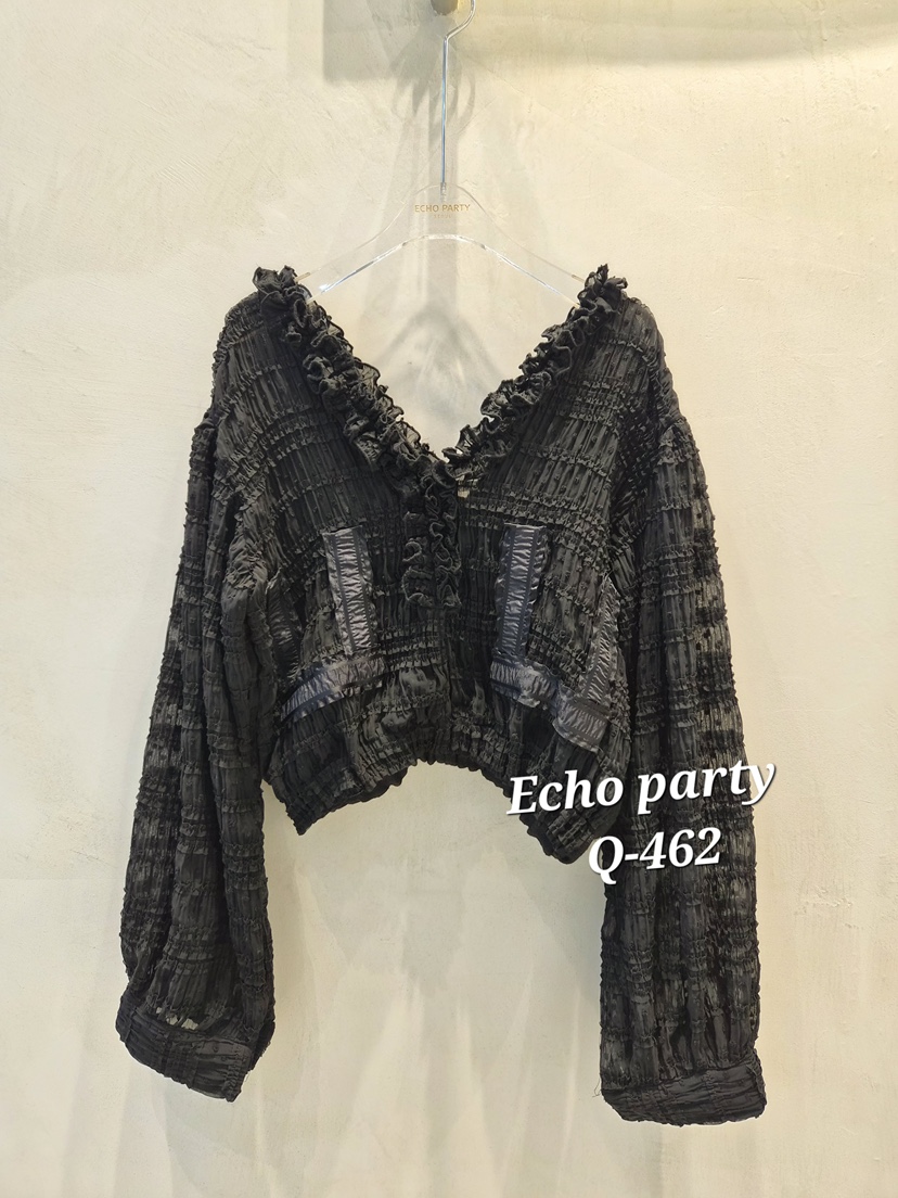 ECHOPARTY東大門實拍女士新款26春夏熱賣時尚推薦襯衫蕾絲衫ECHOPARTY襯衫/蕾絲衫圖色2