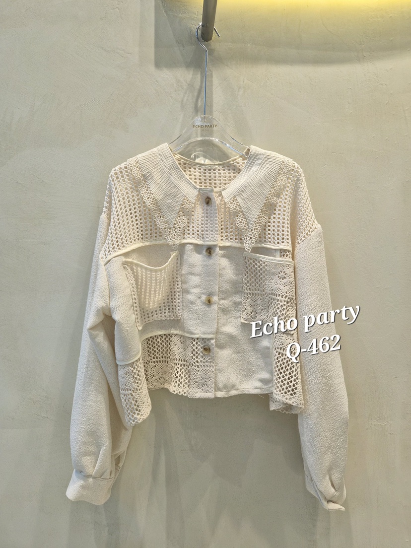 ECHOPARTY東大門直郵女裝新品26春夏人氣休閑職業襯衫蕾絲衫ECHOPARTY襯衫/蕾絲衫圖色1