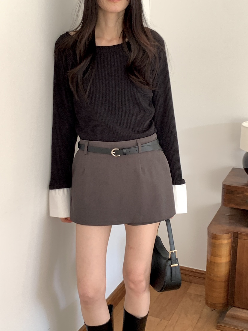 FRILL-T/DADA東大門實拍女士新款職業時尚裙褲不含腰帶FRILL-T/DADA裙褲