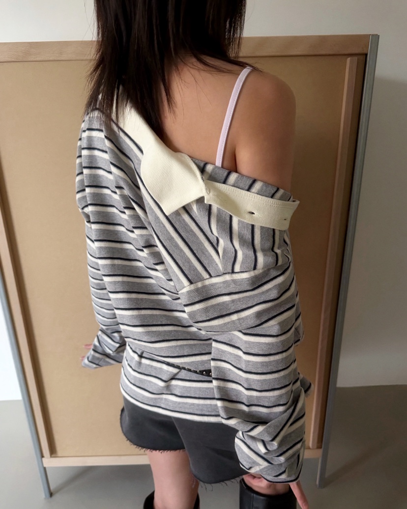 AWESOMESAUCE東大門直郵女士新款熱賣真品長袖T恤不含腰帶AWESOME SAUCE長袖T恤