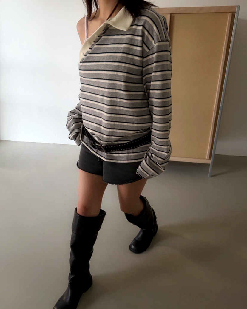 AWESOMESAUCE東大門直郵女士新款熱賣真品長袖T恤不含腰帶AWESOME SAUCE長袖T恤