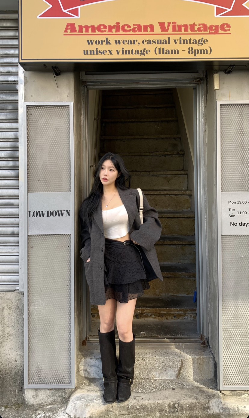 EOMPIT韓國代購女裝新款26春夏真品推薦時尚熱賣職業短裙EOMPIT短裙