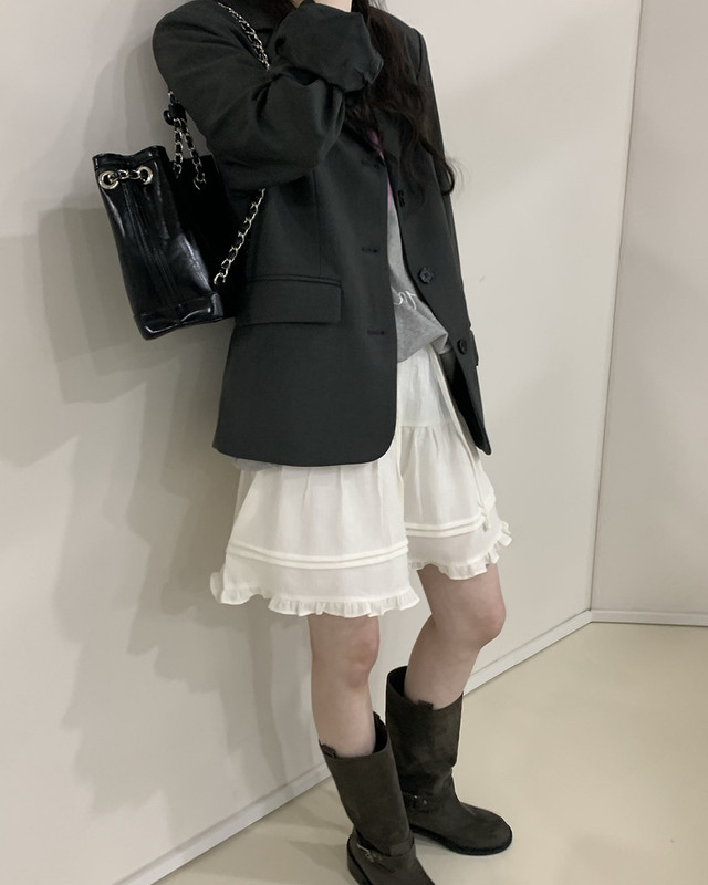 FRILL-T/DADA東大門代購女士新品人氣時尚熱賣26春夏短裙FRILL-T/DADA短裙