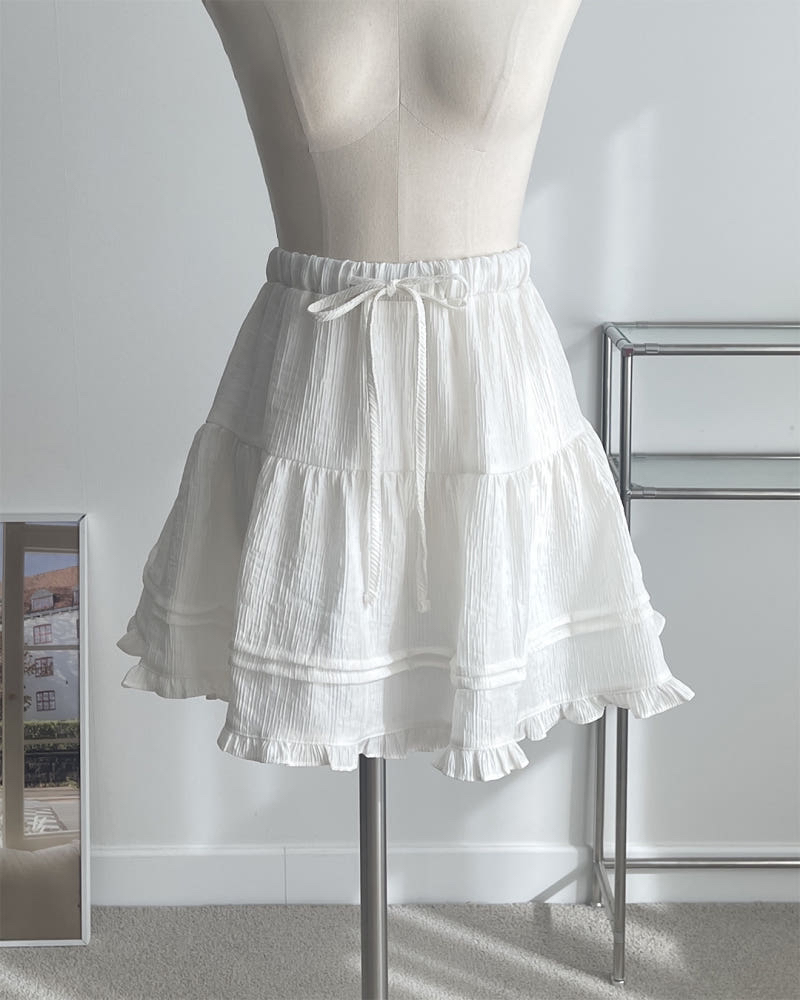 FRILL-T/DADA東大門代購女士新品人氣時尚熱賣26春夏短裙FRILL-T/DADA短裙圖色1