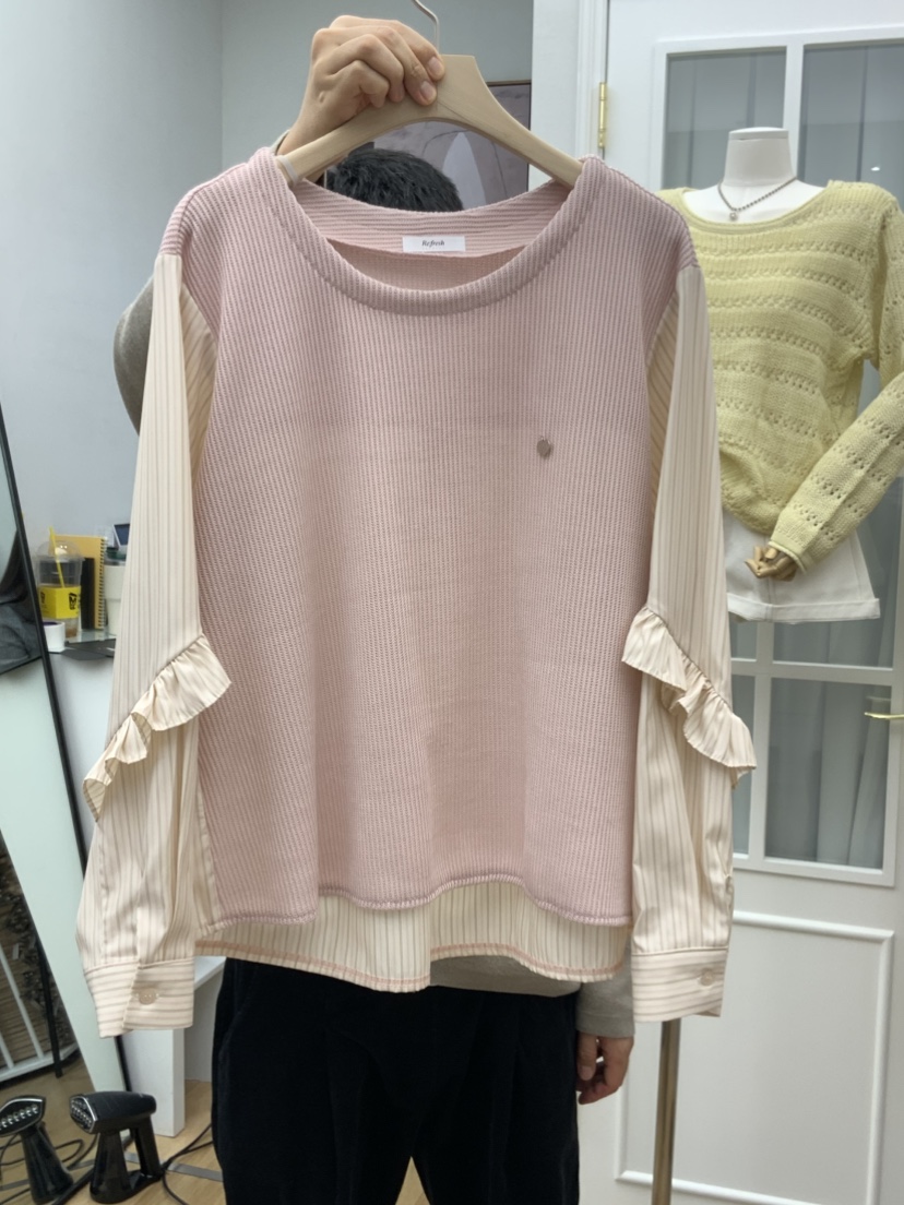 RE:FRESH-L韓國代購女士新款26春夏人氣熱賣真品長袖T恤RE:FRESH長袖T恤圖色2