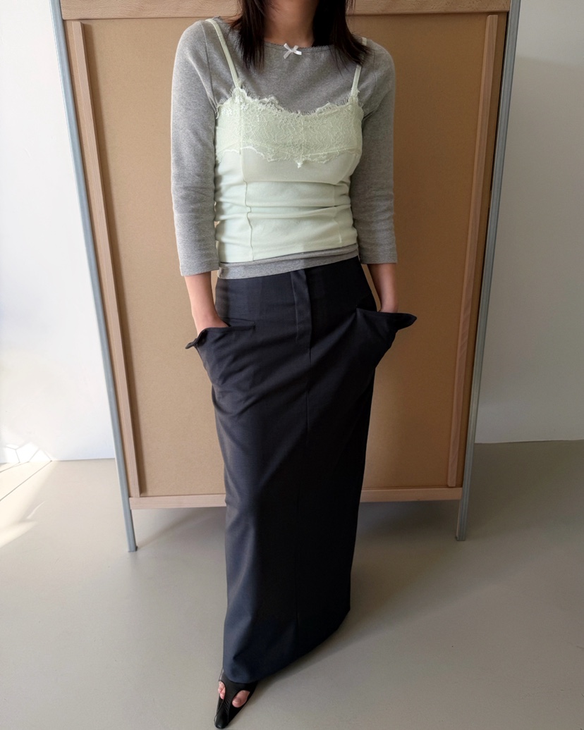 AWESOMESAUCE韓國直郵女裝新款熱賣26春夏職業時尚吊帶背心AWESOME SAUCE吊帶/背心