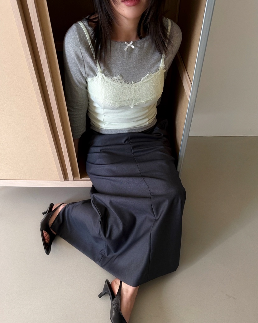 AWESOMESAUCE韓國直郵女裝新款熱賣26春夏職業時尚吊帶背心AWESOME SAUCE吊帶/背心