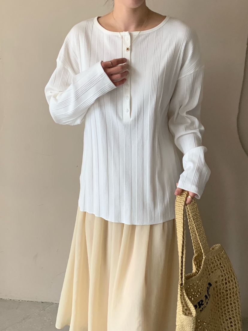 COBALT BLUE東大門直郵女裝新款26春夏休閑職業熱賣長袖T恤COBALT BLUE長袖T恤