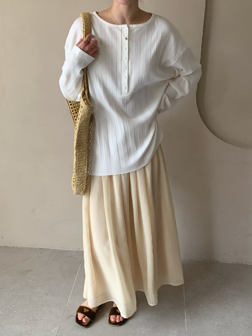 COBALT BLUE東大門直郵女裝新款26春夏休閑職業熱賣長袖T恤COBALT BLUE長袖T恤