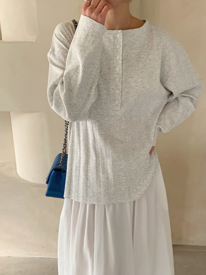 COBALT BLUE東大門直郵女裝新款26春夏休閑職業熱賣長袖T恤COBALT BLUE長袖T恤