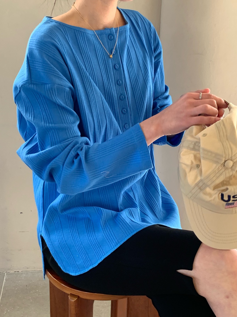 COBALT BLUE東大門直郵女裝新款26春夏休閑職業熱賣長袖T恤COBALT BLUE長袖T恤