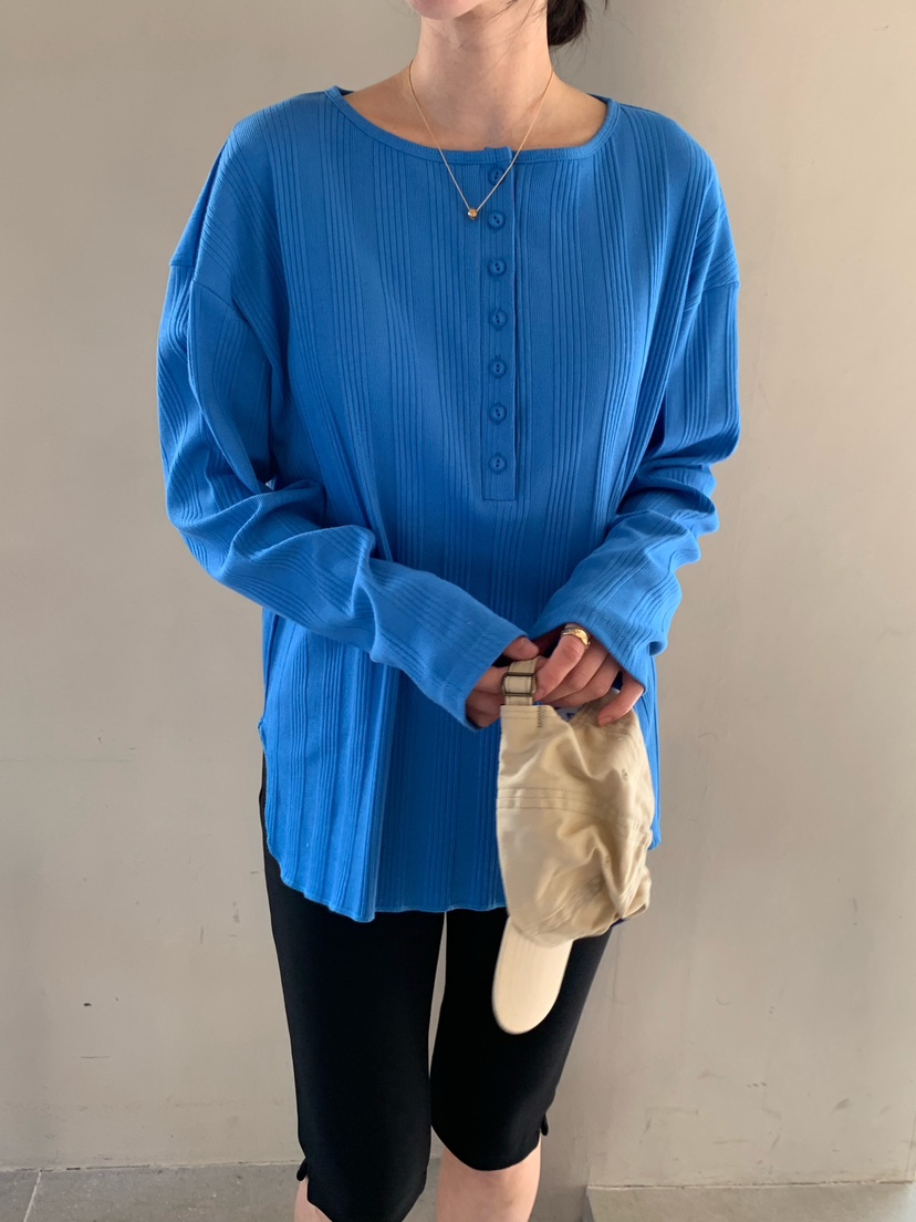 COBALT BLUE東大門直郵女裝新款26春夏休閑職業熱賣長袖T恤COBALT BLUE長袖T恤