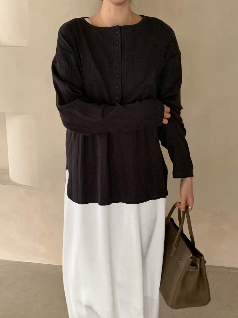 COBALT BLUE東大門直郵女裝新款26春夏休閑職業熱賣長袖T恤COBALT BLUE長袖T恤