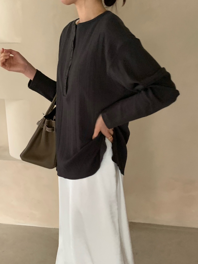 COBALT BLUE東大門直郵女裝新款26春夏休閑職業熱賣長袖T恤COBALT BLUE長袖T恤