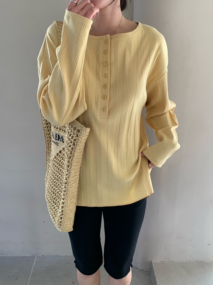 COBALT BLUE東大門直郵女裝新款26春夏休閑職業熱賣長袖T恤COBALT BLUE長袖T恤圖色3