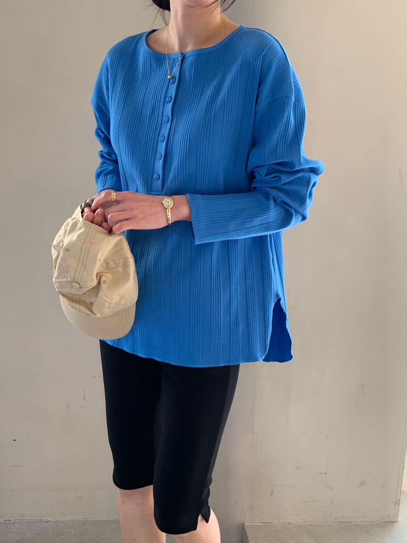 COBALT BLUE東大門直郵女裝新款26春夏休閑職業熱賣長袖T恤COBALT BLUE長袖T恤圖色4