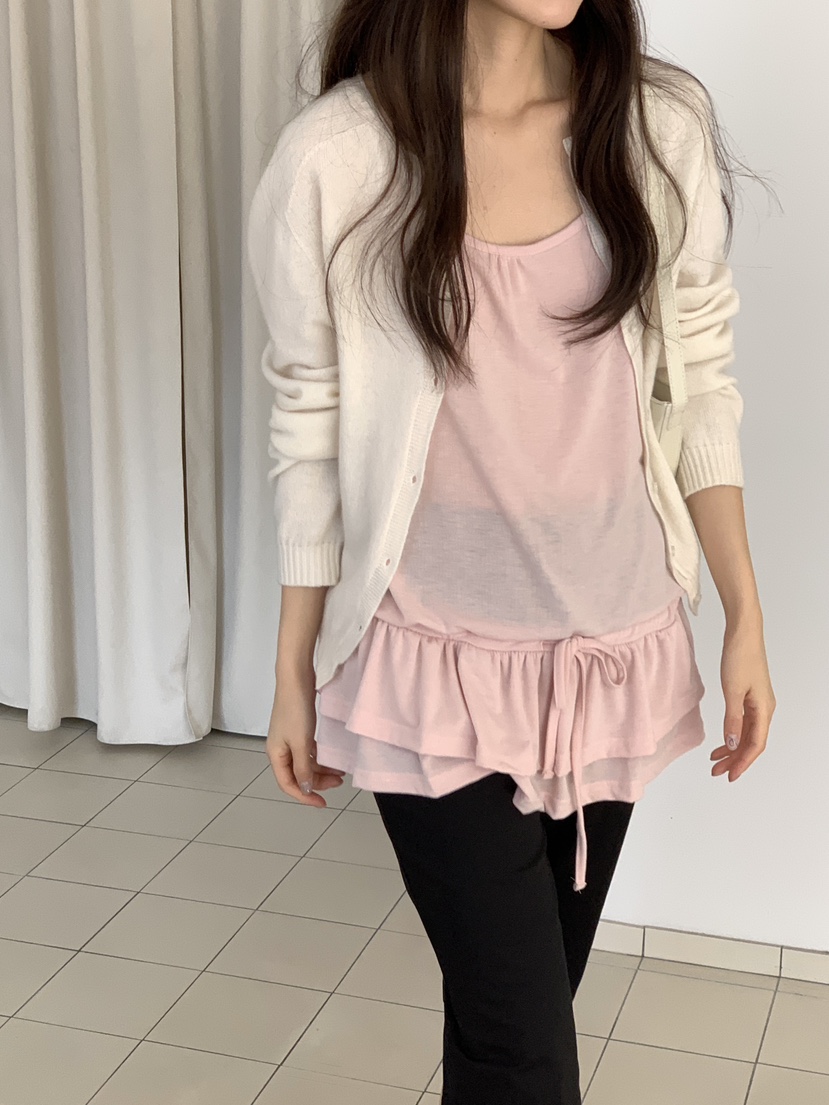 FRILL-T/DADA東大門代購女士新品推薦人氣職業吊帶背心FRILL-T/DADA吊帶/背心