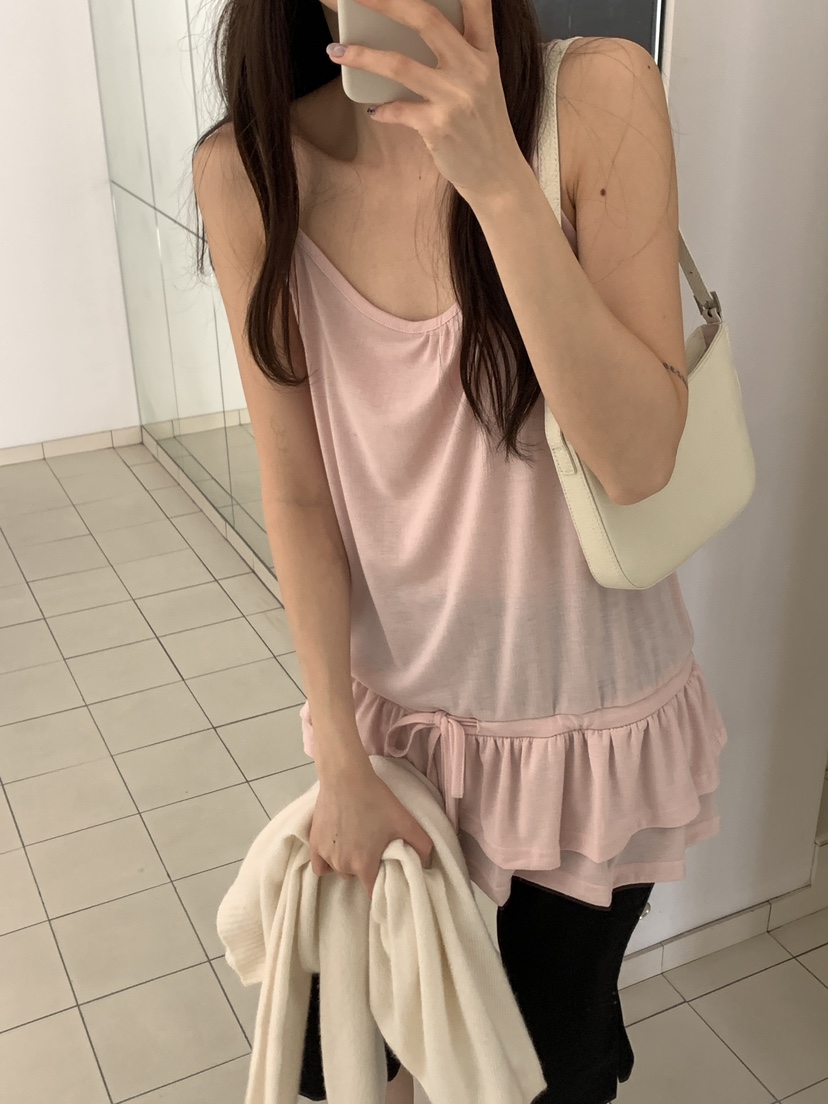 FRILL-T/DADA東大門代購女士新品推薦人氣職業吊帶背心FRILL-T/DADA吊帶/背心