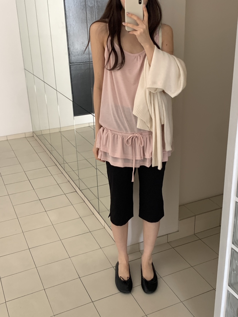 FRILL-T/DADA東大門代購女士新品推薦人氣職業吊帶背心FRILL-T/DADA吊帶/背心