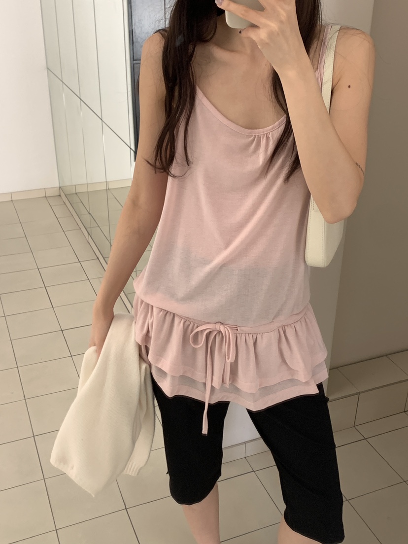 FRILL-T/DADA東大門代購女士新品推薦人氣職業吊帶背心FRILL-T/DADA吊帶/背心