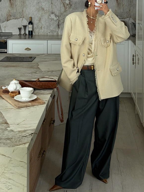 COME OPEN/HAPER韓國代購女士新款職業26春夏夾克含腰帶COME OPEN/HAPER夾克