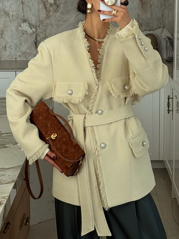 COME OPEN/HAPER韓國代購女士新款職業26春夏夾克含腰帶COME OPEN/HAPER夾克