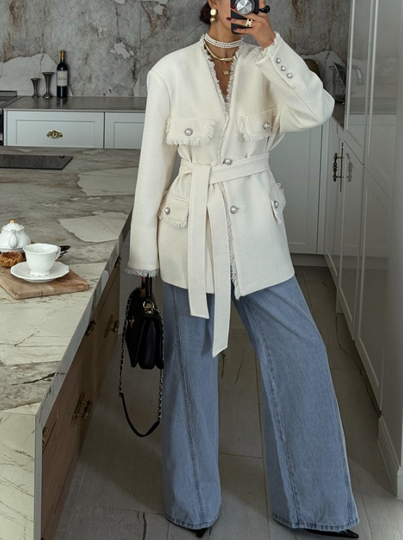 COME OPEN/HAPER韓國代購女士新款職業26春夏夾克含腰帶COME OPEN/HAPER夾克