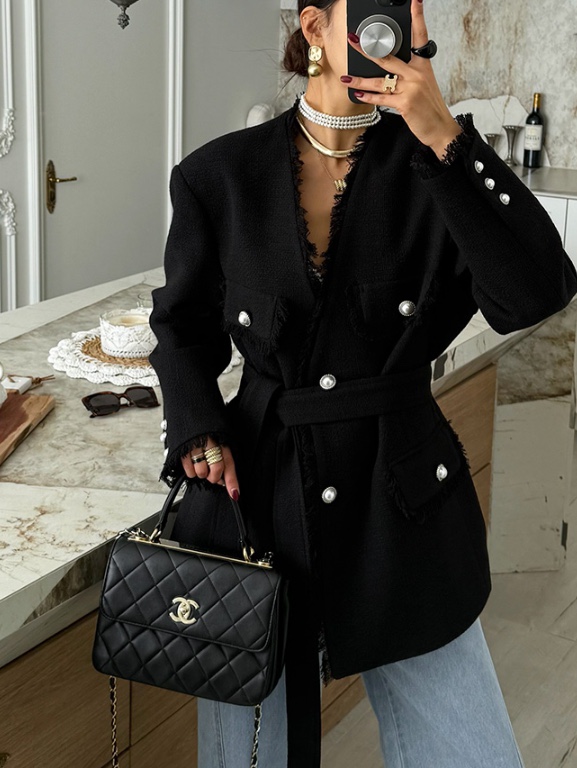 COME OPEN/HAPER韓國代購女士新款職業26春夏夾克含腰帶COME OPEN/HAPER夾克