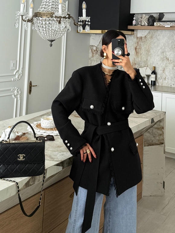 COME OPEN/HAPER韓國代購女士新款職業26春夏夾克含腰帶COME OPEN/HAPER夾克