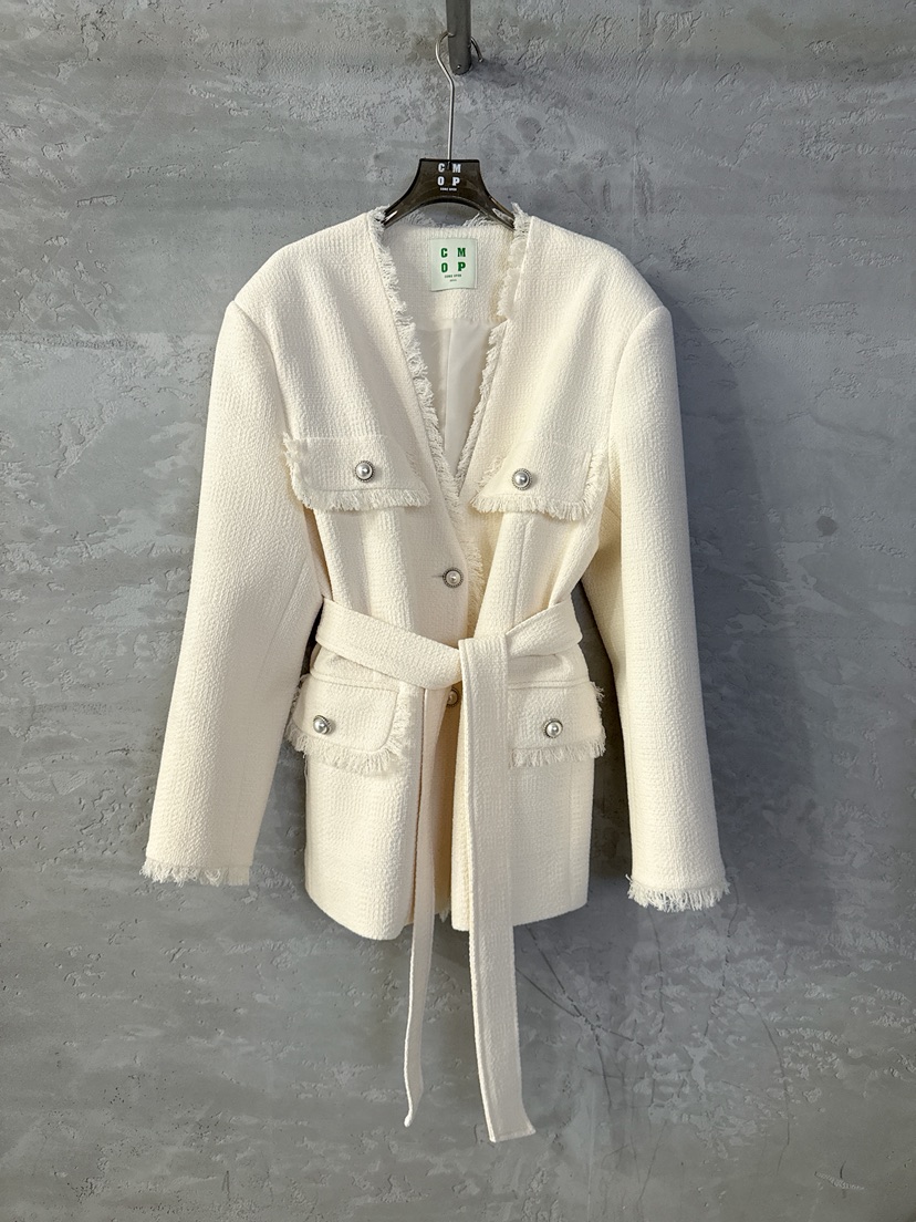 COME OPEN/HAPER韓國代購女士新款職業26春夏夾克含腰帶COME OPEN/HAPER夾克圖色1