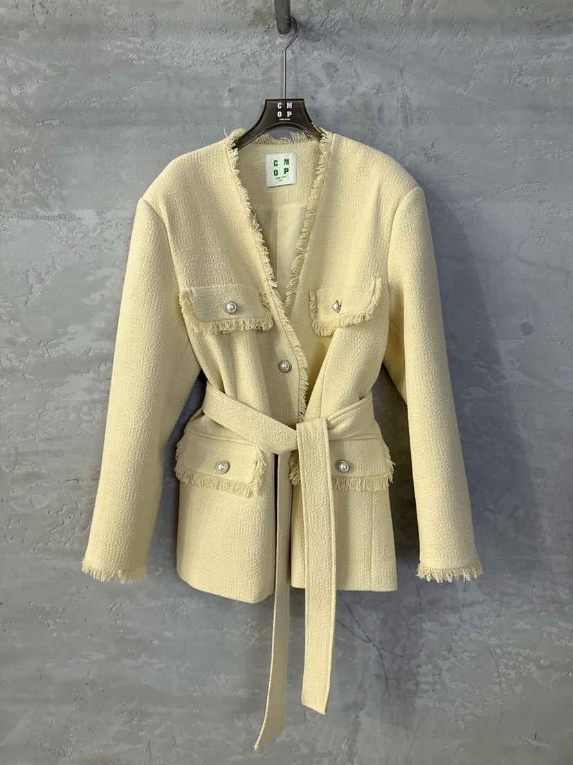 COME OPEN/HAPER韓國代購女士新款職業26春夏夾克含腰帶COME OPEN/HAPER夾克圖色2