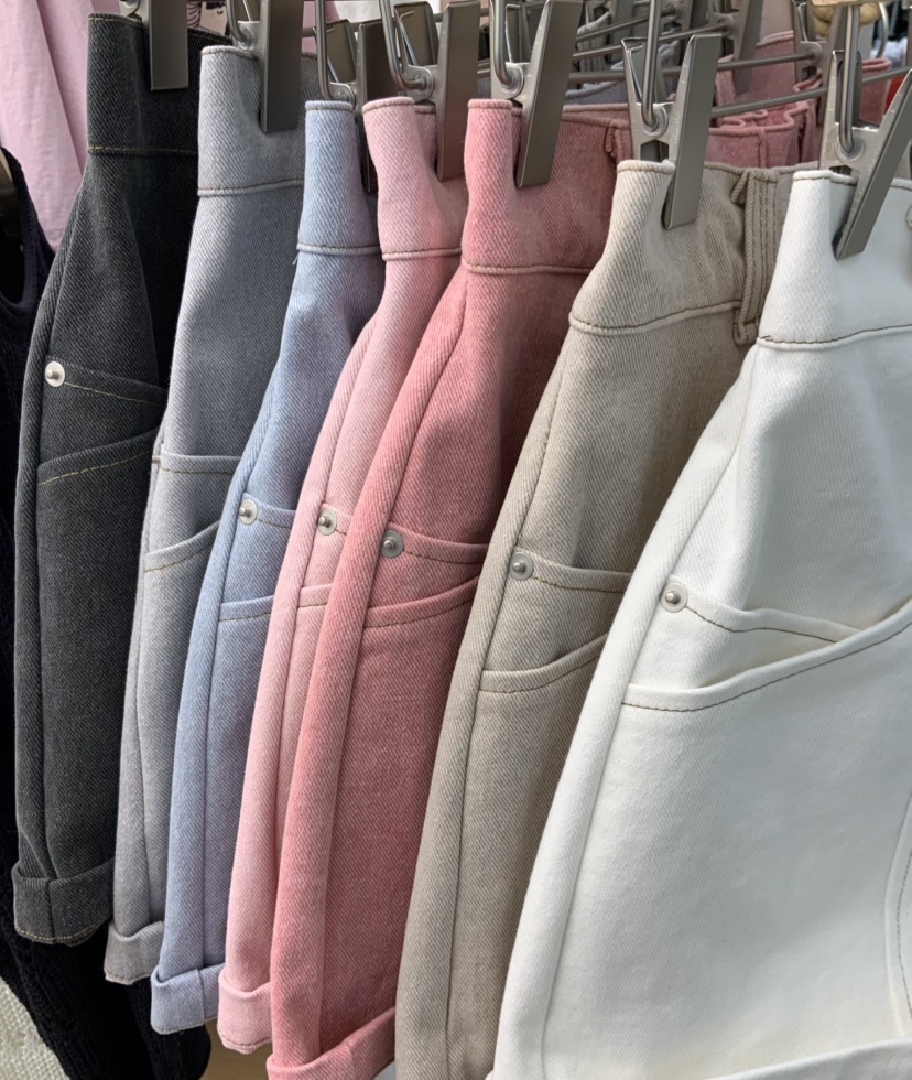 RE:FRESH-L韓國直郵女裝新品時尚熱賣真品職業休閑短褲口袋RE:FRESH短褲