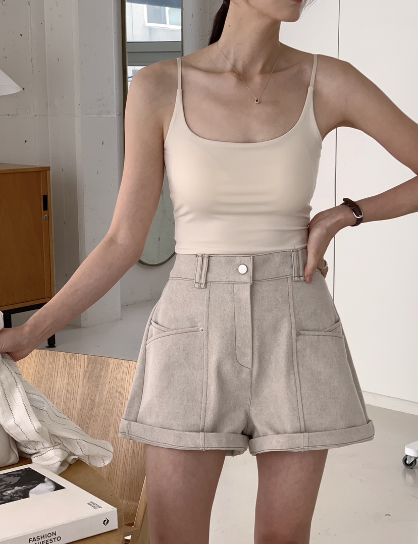 RE:FRESH-L韓國直郵女裝新品時尚熱賣真品職業休閑短褲口袋RE:FRESH短褲