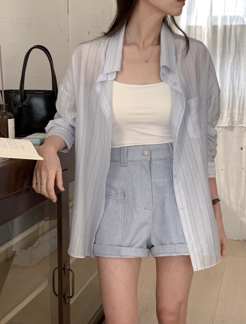 RE:FRESH-L韓國直郵女裝新品時尚熱賣真品職業休閑短褲口袋RE:FRESH短褲